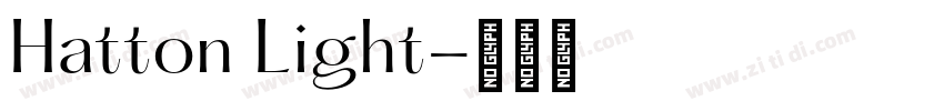 Hatton Light字体转换